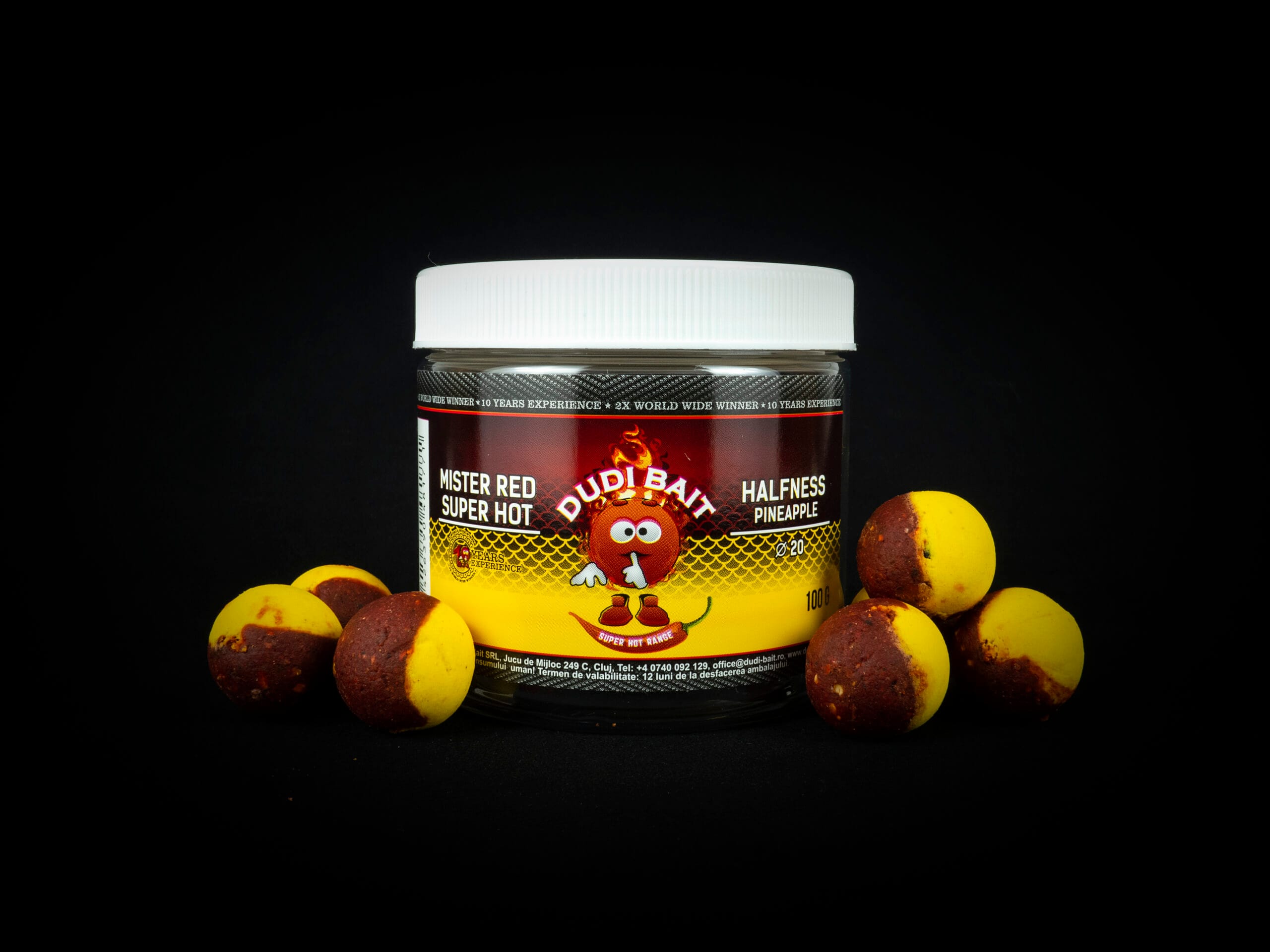 Hook bait "Mister Red Super Hot" HALFNESS Pinneaple